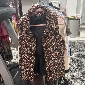 Leopard Print Puffer Vest